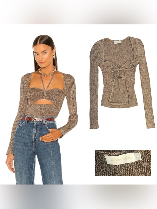 Jonathan Simkhai Tops - Jonathan Simkhai Alexia Long Sleeve Top
